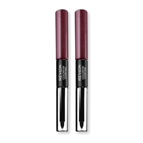 Revlon ColorStay Overtime Liquid Lip Color Relentless Raisin Pack of 2
