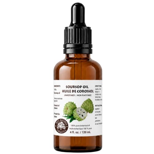 Virgin Soursop Oil 4oz - Pure Cold-Pressed Moisturizer for Dry & Sensitive Skin