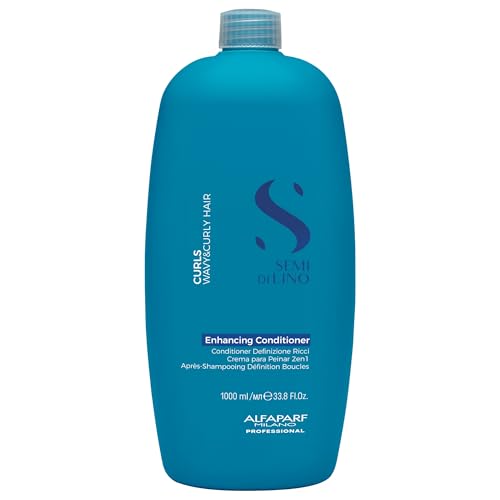 Alfaparf Milano Semi Di Lino Curls Hydrating Conditioner 33.8 Fl Oz - Reduces Frizz & Humidity Protection