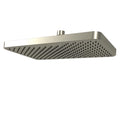 Rain Shower Head 12 Inch Rectangle Brushed Nickel Ceiling & Wall Mount - Luxury Fixed Showerhead with 184 Nozzles