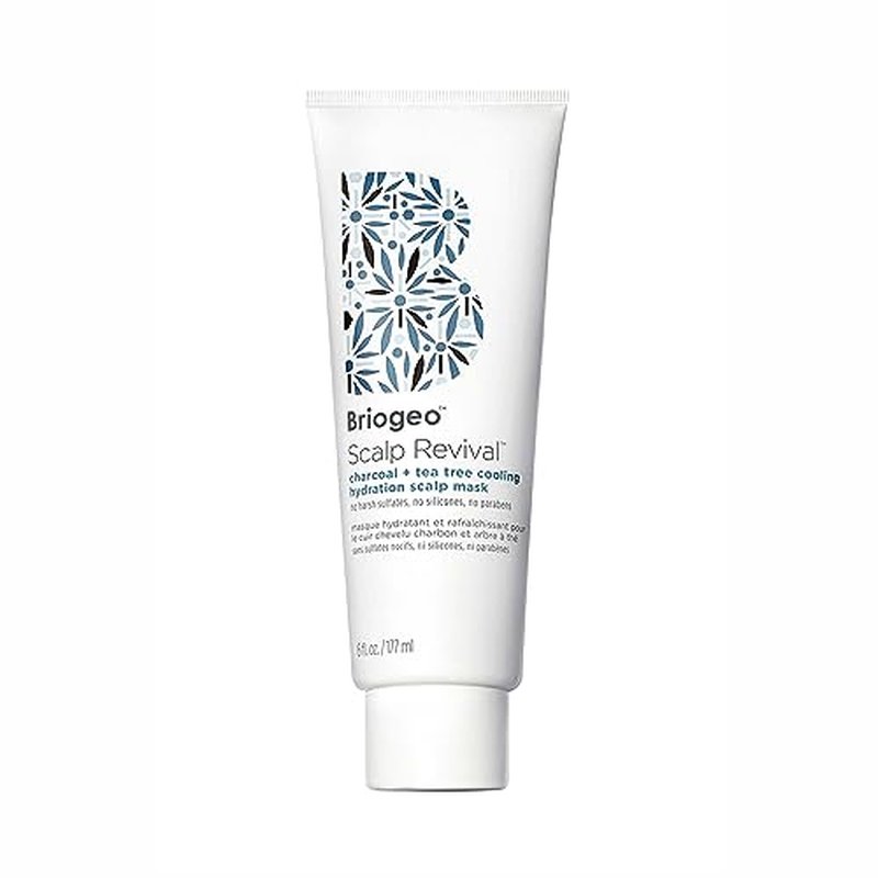 Briogeo Scalp Revival Charcoal + Tea Tree Cooling Hydration Scalp Mask | Weekly Scalp Treatment for Dry, Flaky, or Itchy Scalp | Detoxifying & Moisturizing | Vegan & Cruelty Free | 6 oz