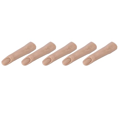 Silicone Joints Nail Finger for DIY Acrylic Nails Practice Flexible Practice Fingers (Dark Skin Color)