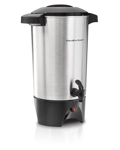 Hamilton Beach 45-Cup Coffee Urn & Hot Beverage Dispenser - Single-Spout, Silver