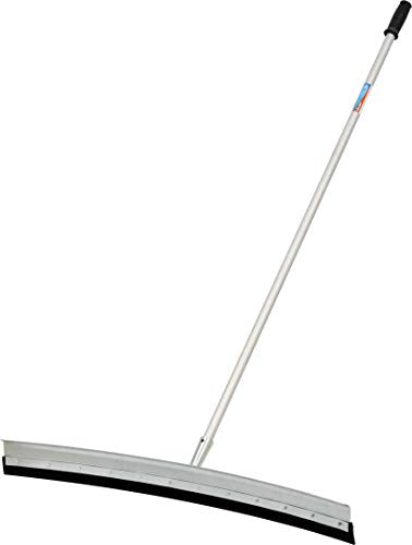 Professional Floor Squeegee Kit with 36-Inch Rubber Blade and 48-Inch Pole for Concrete & Asphalt Cleaning