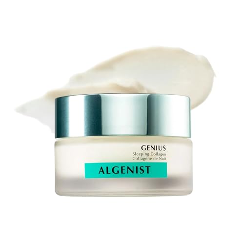 Algenist GENIUS Sleeping Collagen Night Cream - Overnight Biomimetic Collagen Facial Moisturizer with Alguronic Acid, Ceramides and Microalgae Oil - Rich Buttery Face Cream for Smooth Dewy Skin (2 Oz)