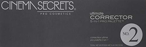 Cinema Secrets Corrector 5-in-1 Palette No. 2 - Full Coverage Concealer for Dark Circles & Blemishes