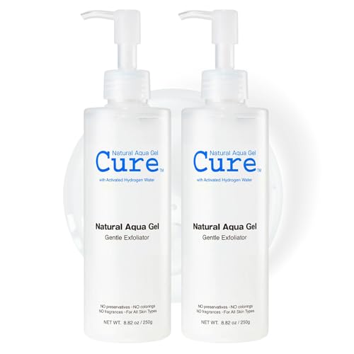 Aqua Gel Gentle Exfoliator 8.82 Fl Oz Pack of 2 for Sensitive Skin - Clear & Soft