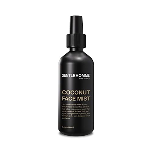 Gentlehomme - Coconut Face Mist - Men¡¯s Facial Spray - with Hyaluronic Acid, Aloe Vera & Green Tea - Refresh, Moisturize & Hydrate - Use Day & Night - Safe for All Skin Types - Vegan - 3.4oz - 3 Pack