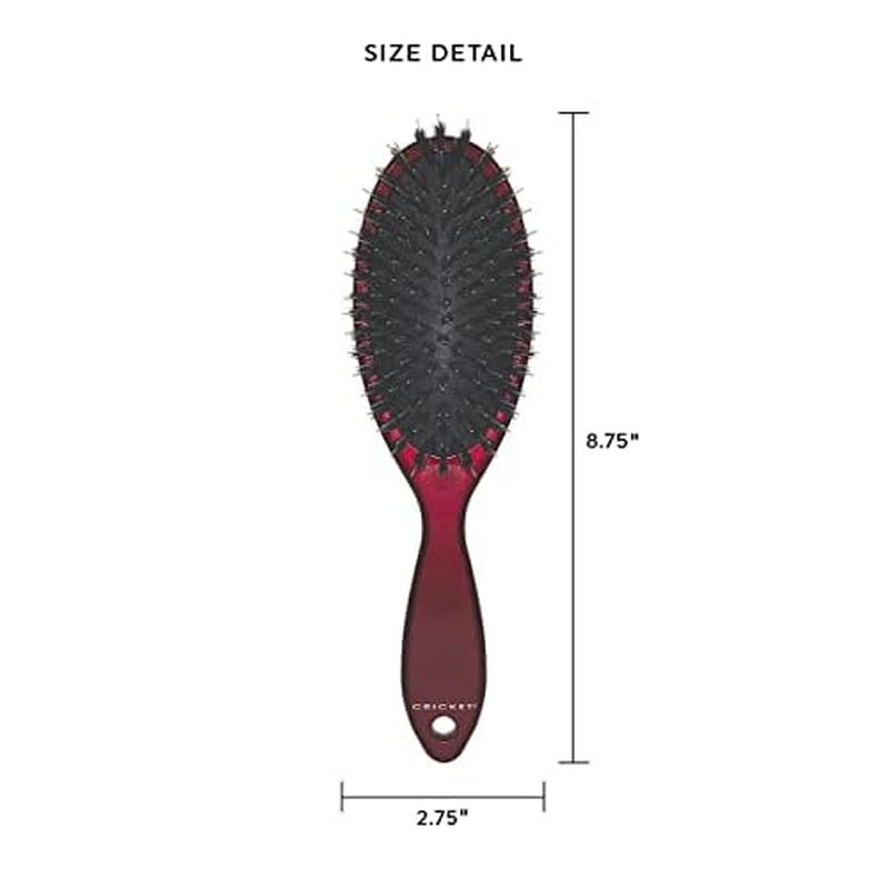 Cricket Smoothing Boar & Nylon Bristle Hair Brush - Natural Boar and Anti-Static Nylon Bristles for Shine and Texture - Brushes for All Types, Including Thin and Fine Hair