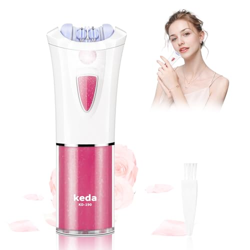 Epilator for Women Facial Hair Removal, Smooth Glide Electric Epilator with LED Light, Rechargeable Electric Hair Remover for Face, Bikini, Arms & Legs, Women's Electric Tweezers for Facial Use