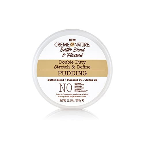 Creme of Nature Curl Definition Pudding Butter Blend with Argan & Flaxseed Oil - 6 Oz Pack of 2