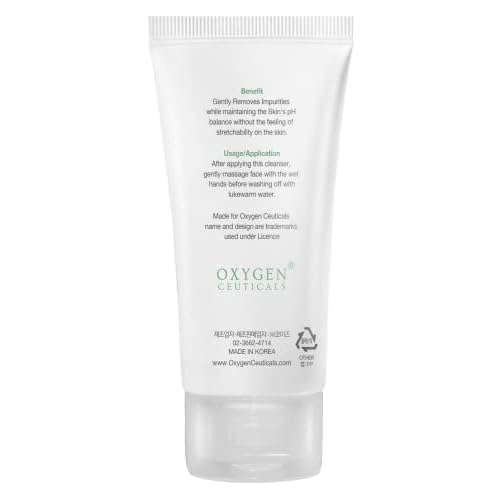 OxygenCeuticals Purifying Foaming Wash ? pH 5.0 Low Acidic Gel Cleanser, Mild & Refreshing Face Wash with Botanical Extracts Suitable for Daily Use. 3.38 fl.oz (100ml)