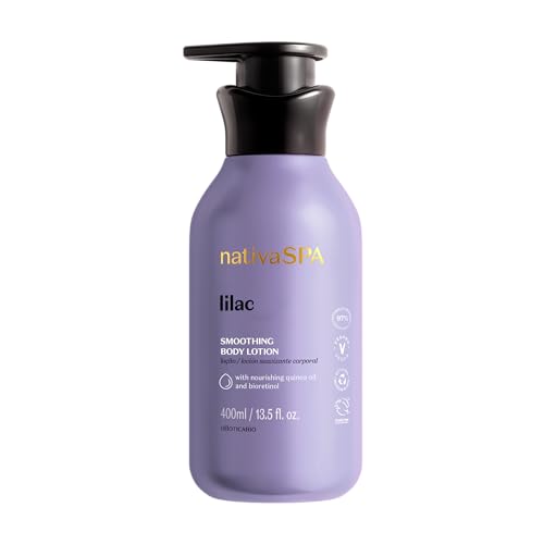 Nativa SPA Body Smoothing Lilac Bundle: Body Lotion (13.5oz) & Whipped Body Oil (6.1oz) with Nourishing Quinoa Oil + Bioretinol