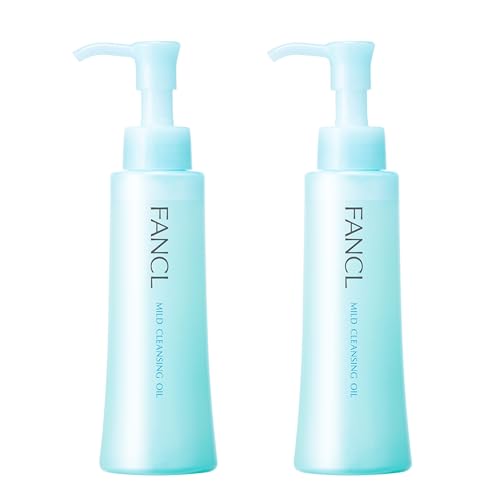 FANCL Mild Cleansing Oil, Japanese Facial Cleansing Oil, Makeup Remover, Oil Cleanser, 100% Preservative Free, Clean Skincare for Sensitive Skin (2, Blue)