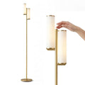 Brightech Gemini Dimmable Floor Lamp - Brass Tall Tree Style for Living Room & Bedroom