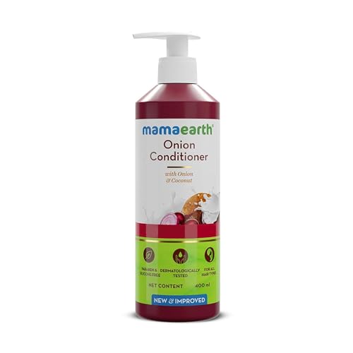 MAMAEARTH Onion & Coconut Conditioner - Hydrating Hair Care for All Hair Types 400ml
