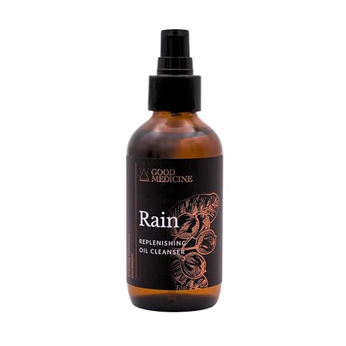 Rain Replenishing Oil Cleanser - Deeply Hydrating Oils - Wash, Clear, & Nourish your Face - Skincare for Women and Men (4 oz)