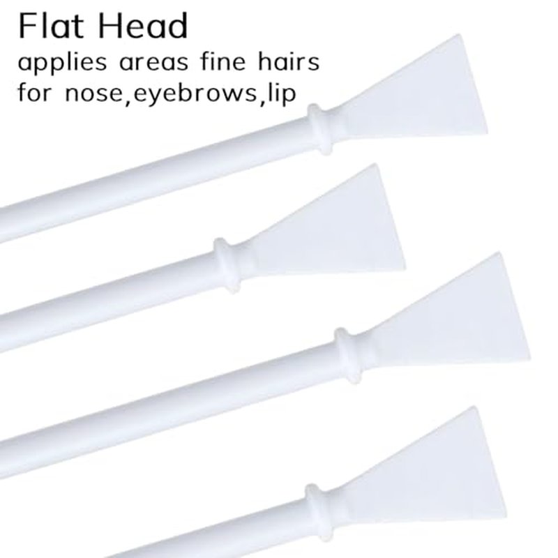 100 Pcs Nose Wax Sticks, Plastic Nose Hair Wax Applicator Stick with Disposable Spatulas for Men Women Eyebrows Ears Nose Hair Removal