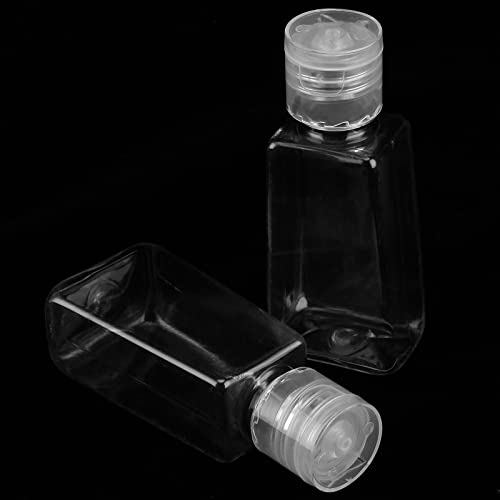 100 Pack 1oz Plastic Refillable Travel Squeeze Bottles with Flip Cap