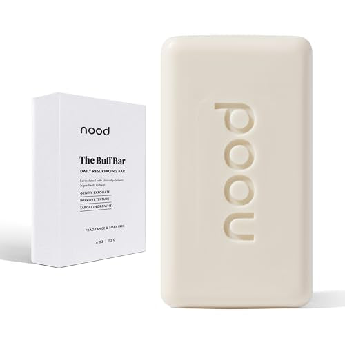 NEW Nood¢â Buff Bar ? Pre-Shave Exfoliating Body Scrubber Treatment for Keratosis Pilaris (KP) Bumps ? Reduce Ingrown Hairs, Improve Skin Texture, & Reveal Brighter, Healthier Skin