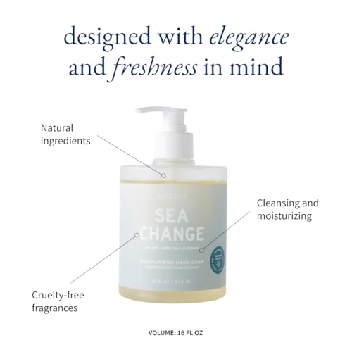 MERSEA Sea Change Liquid Hand Soap with Pump Bottle - Moisturizing & Fresh Ocean Scent, 16 fl oz (Variation: Sea Change)