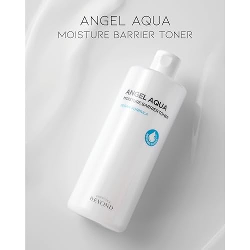 Beyond Angel Aqua Korean Moisture Barrier Toner (16.9fl oz) - Moisture Barrier Strengthening for Sensitive Skin, Vegan Formula. Chervil, Hyaluronic Acid, PHA, Ceramide.