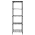 59-Inch Heavy Duty Wire Shelving Unit - Black 5-Tier Storage Rack, NSF Certified