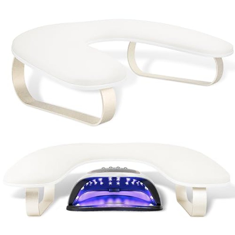 Arm Rest for Nails Tech Upgraded 10¡Æ Inclined, U-Shaped Manicure Nail Arm Rest Stand, Nail Armrest for Nail Tech Hand Rests with Aluminum Alloy Holder Non-Slip