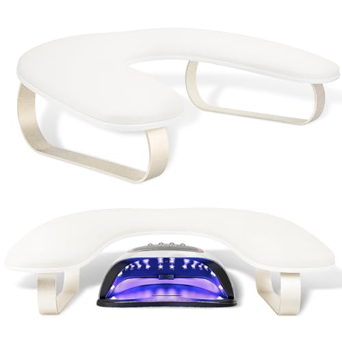 Arm Rest for Nails Tech Upgraded 10¡Æ Inclined, U-Shaped Manicure Nail Arm Rest Stand, Nail Armrest for Nail Tech Hand Rests with Aluminum Alloy Holder Non-Slip