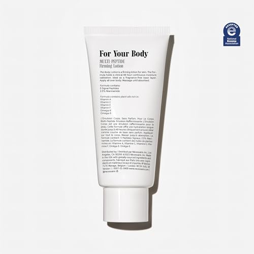 N?cessaire The Body Lotion Fragrance-Free - Multi-Peptide Moisturizer - Firming Body Lotion for Women + Men. 2.5% Niacinamide. Non-Comedogenic + Hypoallergenic for Sensitive Skin? 200 ml/6.8 fl oz