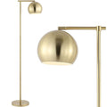 Modern Brass Gold Floor Lamp - 58.5" Metal Mid-Century Style Lighting - Variation of THIS listing