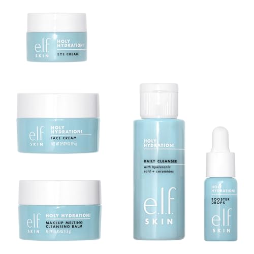 e.l.f. SKIN Holy Hydration Skincare Mini Kit Travel Set with Hydrating Cleanser & Face Cream