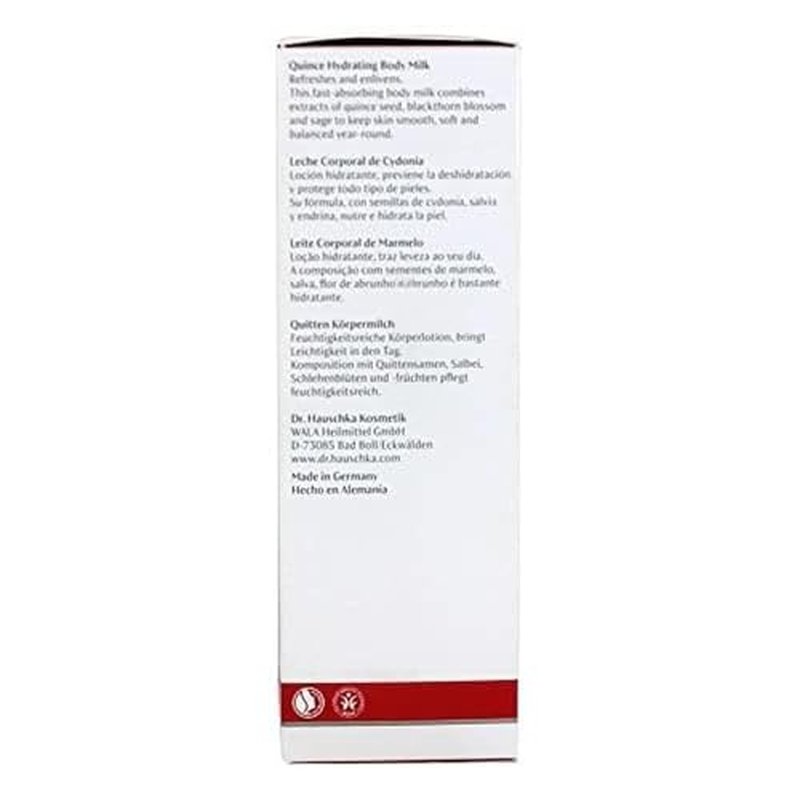 Dr. Hauschka Quince Hydrating Body Milk, Refreshes and Enlivens, 4.9 fl oz