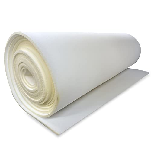 Open Cell Upholstery Foam Padding - 1/4 Inch Thick, 56 Inches Wide, 5 Yards - Soft Supportive Cushioning for DIY & Crafts