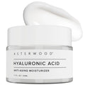 Asterwood Hyaluronic Acid Moisturizer for Face - Hydrating, Moisturizing, Lightweight - Anti-Aging Moisturizer - Fragrance-Free, Cruelty-Free - For All Skin Types Including Dry & Oily - 1.7 Fl Oz