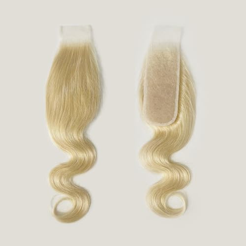 613 Blonde 2x6 HD Lace Closure Human Hair Body Wave 12 Inch - Middle Part, Baby Hair
