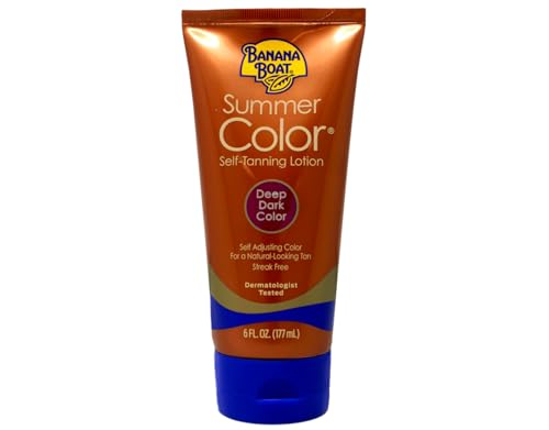 Banana Boat Deep Dark Self Tanning Lotion 6oz | Gradual Sunless Tan for All Skin Tones