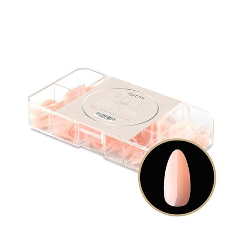 Apres Neutrals Gel-X Chloe Box Of Nail Tips, 11 Sizes 00-9, Soft Gel Tip Box (150pcs) (Natural Almond Medium, 150)