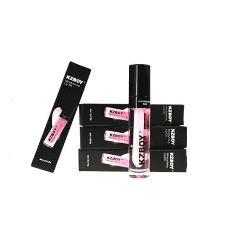 KZBOY Lip Gloss Lip Oil Watermelon Scented 8ml Moisturizing Lip Gloss for Dry Lips High Shine Smooth Finish Clear Pink Shade(Watermelon)