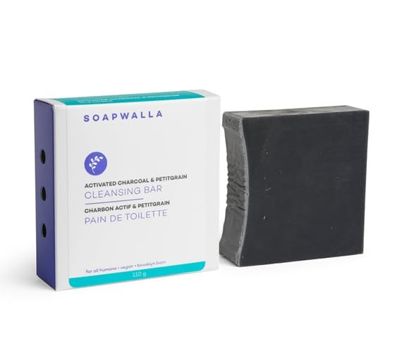 Soapwalla Activated Charcoal & Petitgrain Cleansing Bar - Vegan, All Skin Types