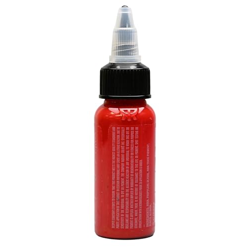 Radiant Colors Blood Red Tattoo Ink 1oz Bottle - Bright Saturation, High Pigment Load