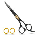 Black Hair Cutting Scissors 6.5'' Professional Razor Edge Hair Shears - Nixcer
