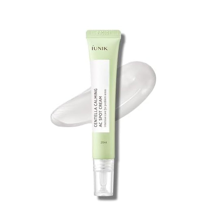IUNIK 81% Concentrated Centella Calming Gel Acne Spot Cream w/AHA BHA PHA Salicylic Acid Niacinamide Tea Tree Oil-Free Blemish Pimple Lightweight for Adults & Teens .67 Oz Sensitive Acne-prone skin