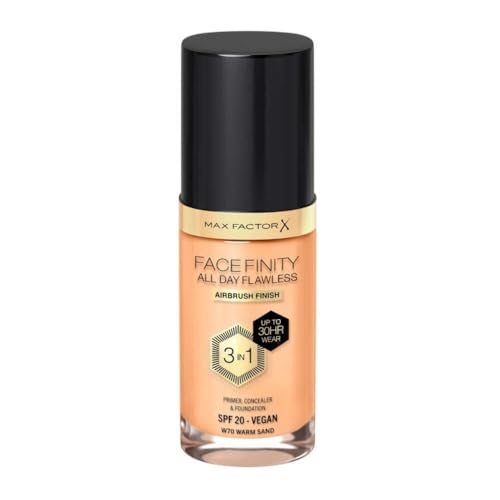 Max Factor Facefinity 3-in-1 All Day Flawless Liquid Foundation SPF 20 Warm Sand 30ml - Variation 1.01 Fl Oz