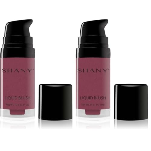 SHANY Paraben Free HD Liquid Cream Blush - Creamy & Blendable Color - DISTINTIVE (Pack of 2)