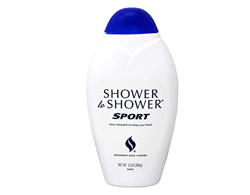 Shower to Shower Sport Absorbent Body Powder 13 oz (Pack of 4)
