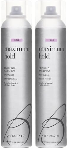 Brocato Maximum Hold Finishing Hairspray 10oz Pack of 2 - Strong Control & Shine