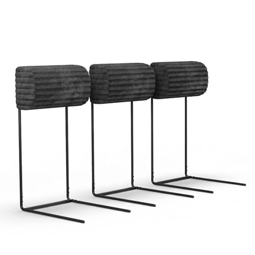 CAMMOO Grey Corduroy Couch Headrest Extender 3 Pack for Low Sofas