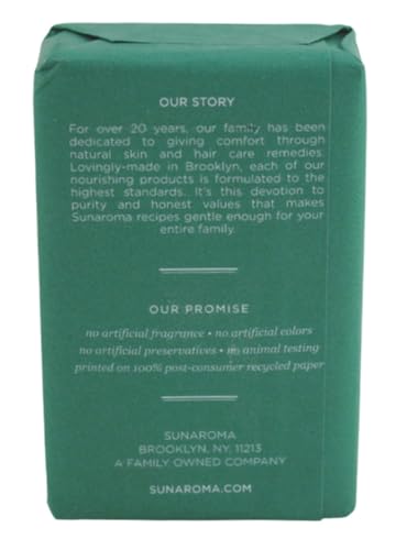 Sunaroma Eucalyptus Tea Tree & Ginger Soap Bar 8oz Pack of 6 - Natural, Fragrance-Free