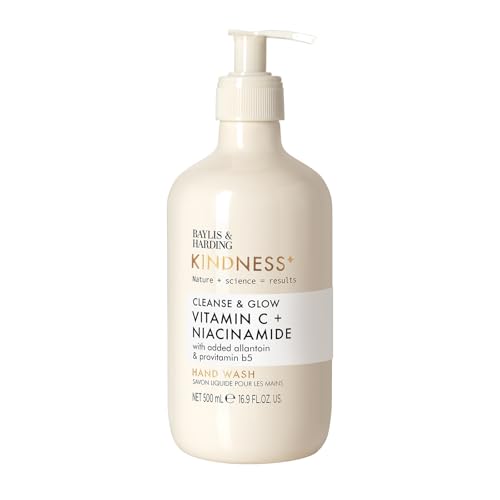 Baylis & Harding Kindness+ Vitamin C & Niacinamide Handwash 16.9 Fl Oz Pack of 3 – Orange & Mango Scent